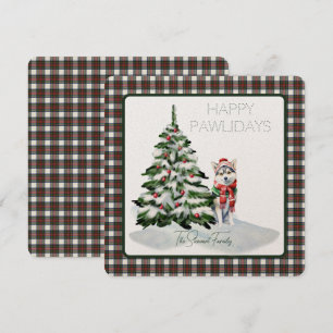 Stewart Jurk Modern Tartan Happy Pawholidays Hond