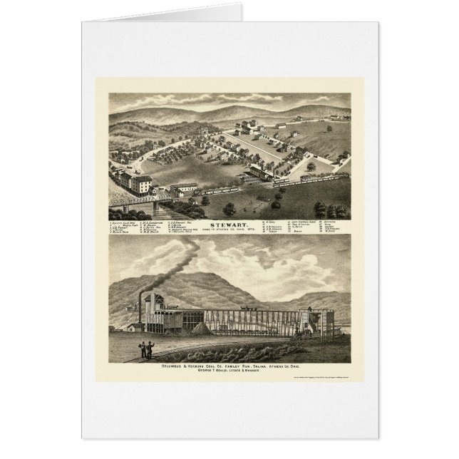Stewart, OH Panoramic Map - 1873 (Voorkant)