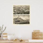 Stewart, OH Panoramic Map - 1873 Poster (Keuken)