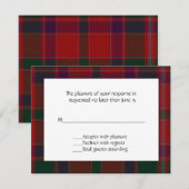 Stewart Plaid Carte RSVP (Devant / Derrière)
