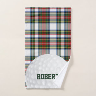 Stewart Robe Tartan Plaid Golf Serviette