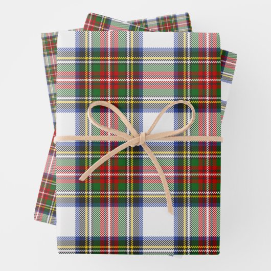 Stewart Royal Dress Pset Scottish Pattern Inpakpapier Vel (In situ)