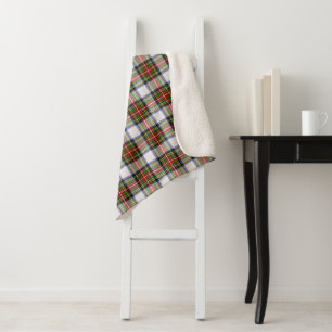 Stewart Royal Dress Schotse ruitpatroon Sherpa Deken