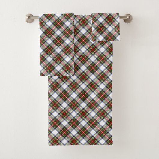 Stewart Royal Scottish Clan Tartan Pset Pattern Bad Handdoek (Insitu)