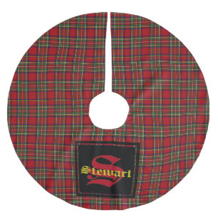 Stewart Royal Tartan Schotlandruit Custom Monogram Kerstboom Rok