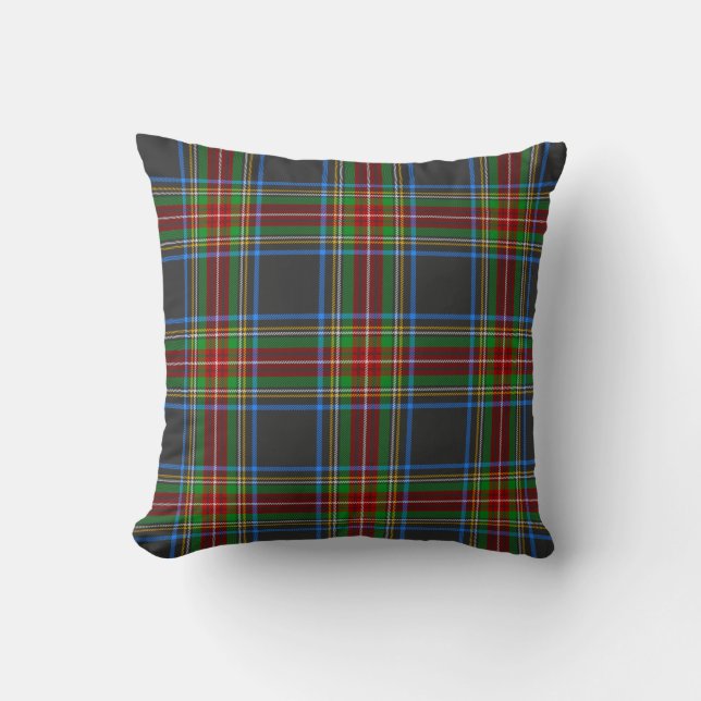Stewart Stuart Black Clan Tartan Kussen (Voorkant)