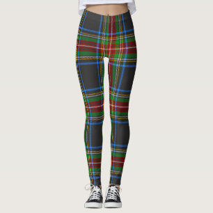Stewart Stuart Black Clan Tartan Leggings