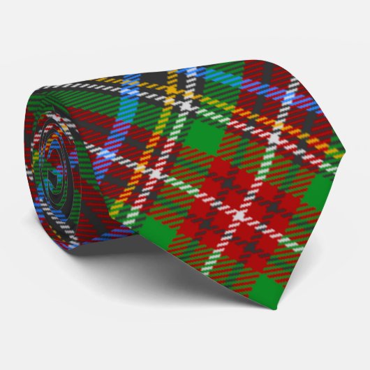 Stewart Stuart Black Clan Tartan Stropdas (Opgerold)