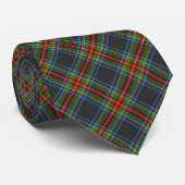 Stewart Stuart Black Clan Tartan Stropdas (Opgerold)
