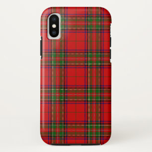 Stewart/Stuart tartan roodgroene pleister iPhone X Hoesje