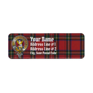 Stewart Tartan & Badge Etiket