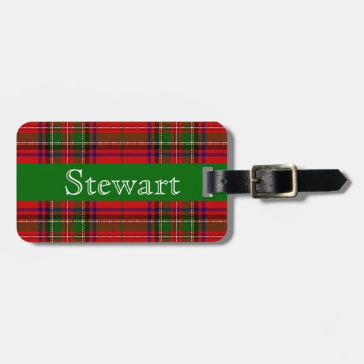 Stewart Tartan Bagagelabel (Voorkant horizontaal)