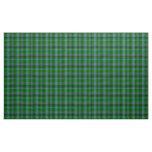 Stewart Tartan Blauw Groen en Zwart Plaid Fabric Stof