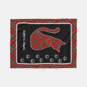 Stewart Tartan Kat gepersonaliseerd Fleece Deken (Voorkant (Horizontaal))