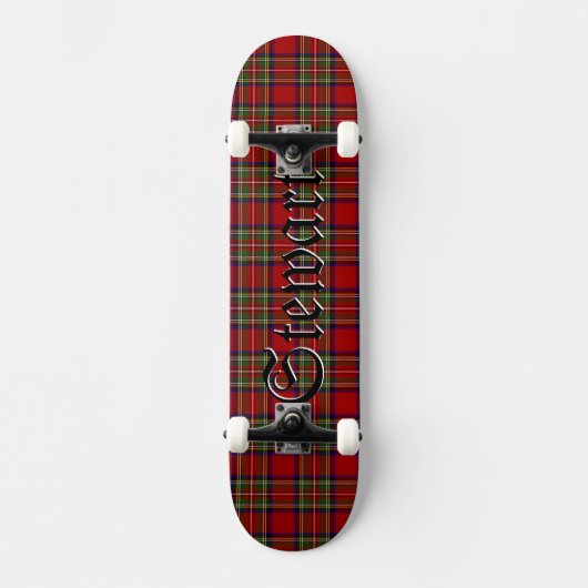 Stewart Tartan Schots geruite patroon Skateboard (Voorkant)