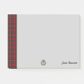 Stewart Tartan & Scottish Thistle Personalized Post-it® Notes