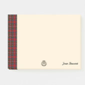 Stewart Tartan & Scottish Thistle Personalized Post-it® Notes