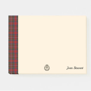 Stewart Tartan & Scottish Thistle Personalized Post-it® Notes