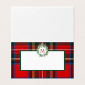 Stewart Xmas Plaid Wreath Monogramme (Outside Unfolded)