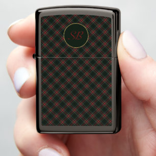 Stewart Zwart Schots Clan Tartan Zippo Aansteker