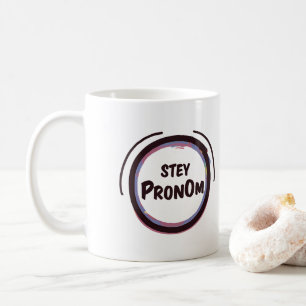 STEY Pronoun Rainbow Circle LGBTQ+ Pride Koffiemok
