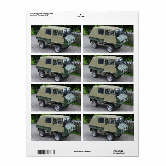 Steyr Puch Haflinger Etiket (Full Sheet)
