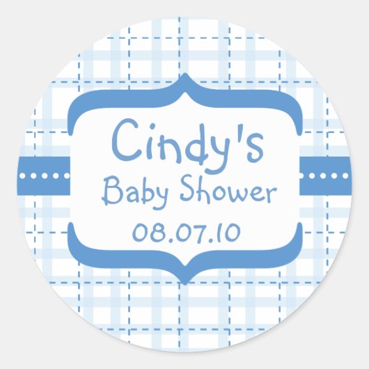 sti_bs005, Cindy's, Baby shower, 08.07.10 Ronde Sticker (Voorkant)