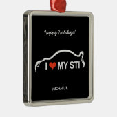 STI d'Impreza "je des ornements de Noël aime mon (Droite)