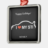 STI d'Impreza "je des ornements de Noël aime mon (Gauche)