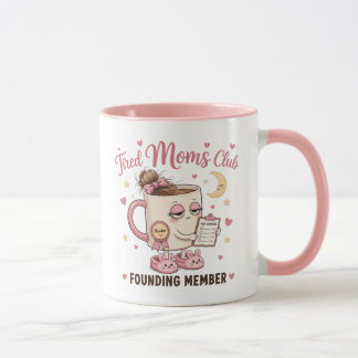 Stichtend lid van de club van moeë moeders - Funny Mok