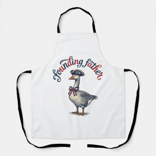Stichtend Vader Gans Vintage Patriottisch T-shirt Schort
