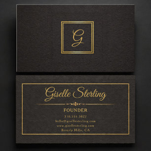 Stichters Monogram Goud Zwart Professioneel Visitekaartje