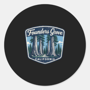 Stichtersbos california redwoods natuur bos ronde sticker