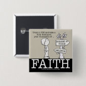 Stichting Faith Vierkante Button 5,1 Cm (Voorkant /achterkant)