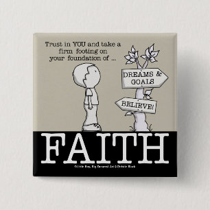 Stichting Faith Vierkante Button 5,1 Cm