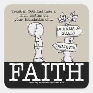 Stichting Faith Vierkante Sticker