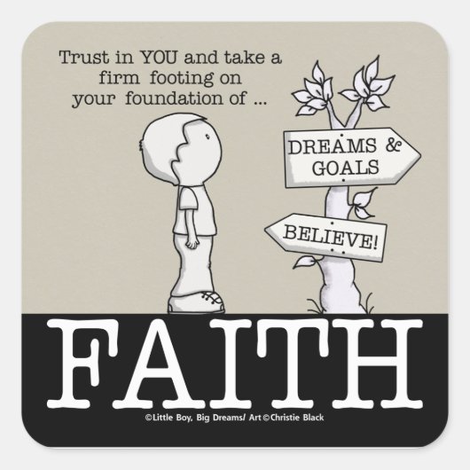 Stichting Faith Vierkante Sticker (Voorkant)