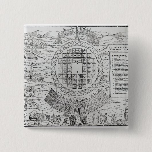 Stichting Hochelaga Vierkante Button 5,1 Cm (Voorkant)