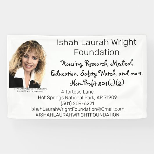 Stichting Ishah Laurah Wright Spandoek (Horizontaal)