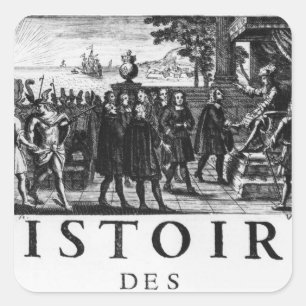 Stichting van Louis XIV, koning van Frankrijk Vierkante Sticker