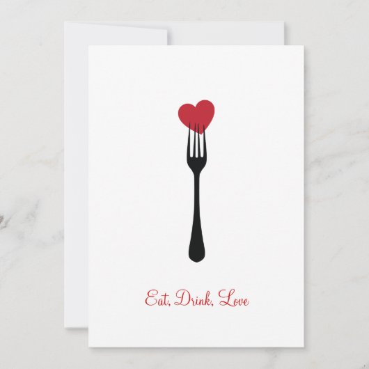 Stick A Fork Dans Mon Invitation Valentine (Devant)
