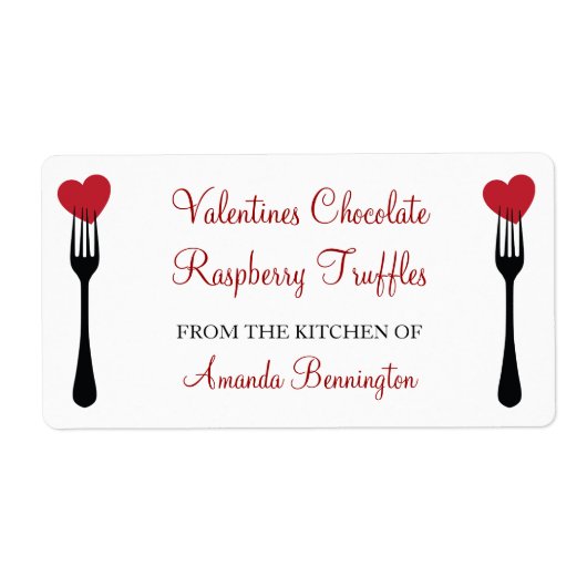 Stick a Fork in my Heart Valentines Étiquette de c (Devant)