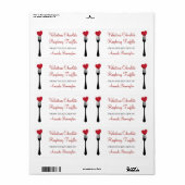 Stick a Fork in my Heart Valentines Étiquette de c (Feuille entière)
