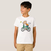 Stick Boy Riding Bicycle T-shirt (Voorkant volledig)