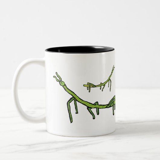 Stick Bug Insect Tweekleurige Koffiemok (Links)