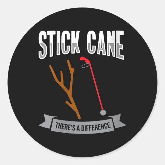 Stick Cane There Anders - Blindheid Bewustzijn Ronde Sticker (Voorkant)