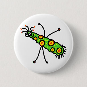 Stick Cartoon Germ Ronde Button 5,7 Cm