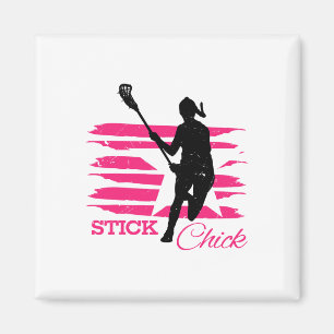 Stick Chick Vrouwen Lacrosse Magneet