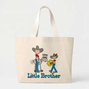 Stick Cowboys Little Brother Grote Tote Bag