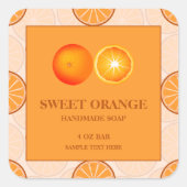 Stick Étiquette à senteur orange savon maison (Devant)